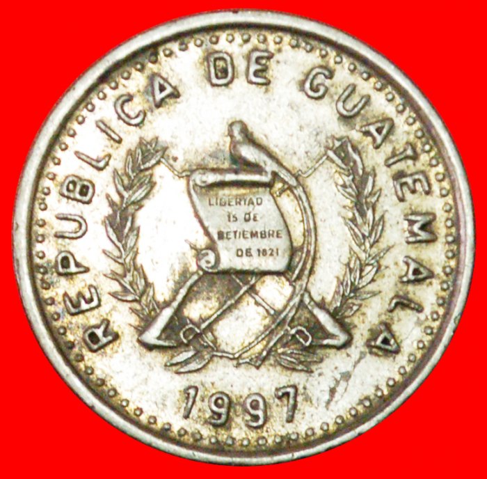  # MAYA-SKULPTUR (1976-2009): GUATEMALA ★ 10 CENTAVOS 1997! OHNE VORBEHALT!   