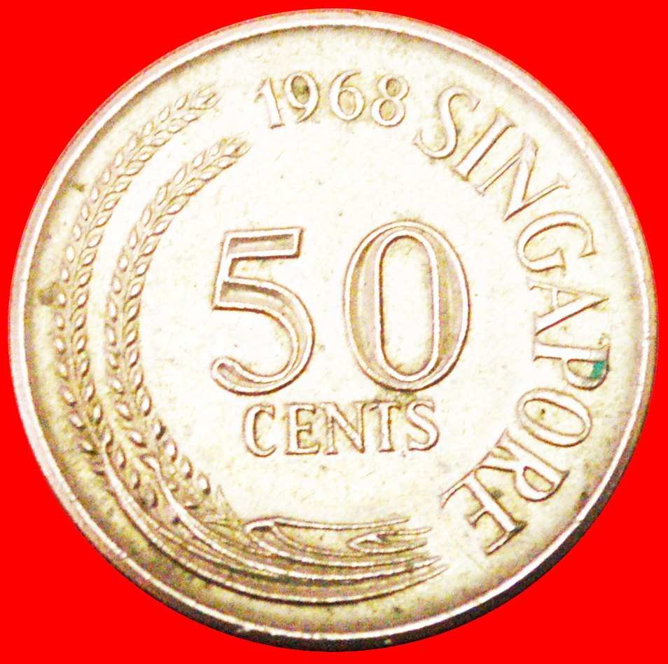  # LÖWENFISCHE: SINGAPUR ★ 50 CENTS 1968! OHNE VORBEHALT!   