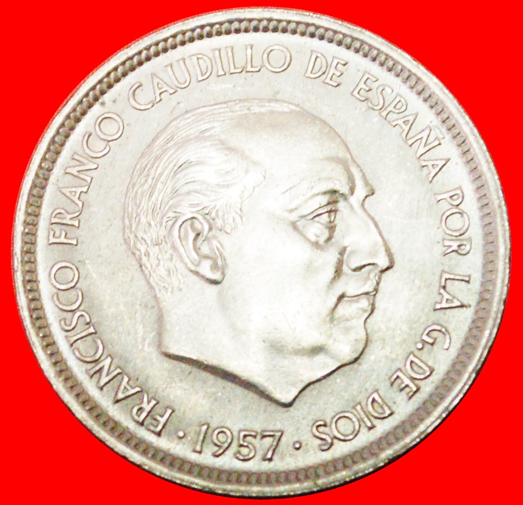  # GENERALISSIMO FRANCO (1947-1975):  SPAIN ★ 50 PESETAS 1957 (1960) UNC! LOW START ★ NO RESERVE!   