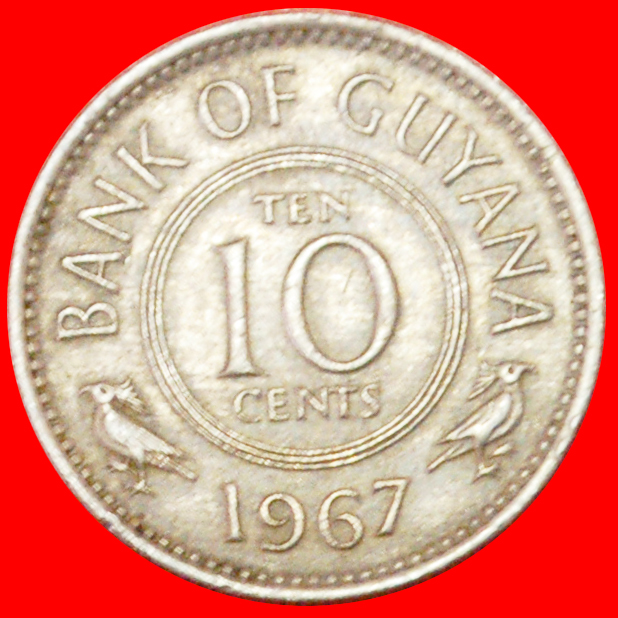  # GROSSBRITANNIEN: GUYANA ★ 10 CENTS 1967! OHNE VORBEHALT!   