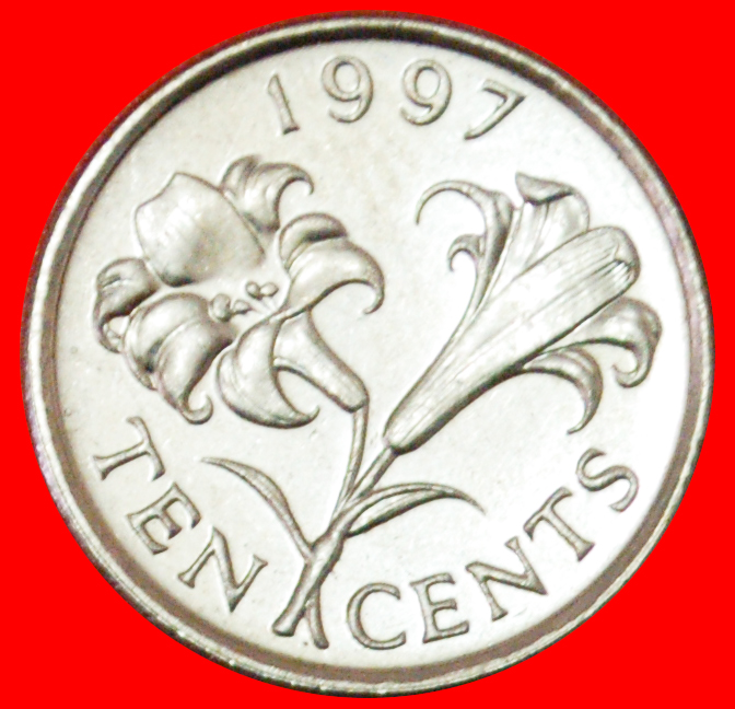  # FLOWER (1986-1998): BERMUDA ★ 10 CENTS 1997 MINT LUSTER! LOW START ★ NO RESERVE!   