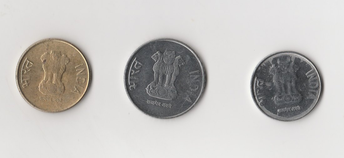  1,2 und 5 Rupees Indien 2015  (I412)   