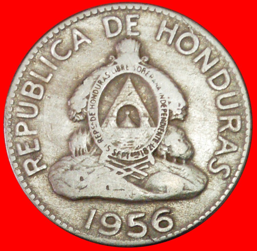  # USA (1932-1993): HONDURAS ★ 10 CENTAVOS DE LEMPIRA 1956! OHNE VORBEHALT!   