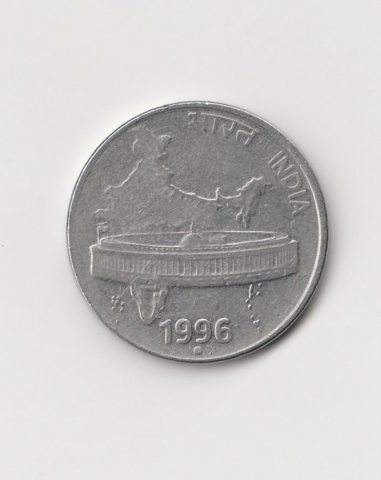 50 Paise Indien 1996 mit Punkt unter der Jahreszahl (I429)