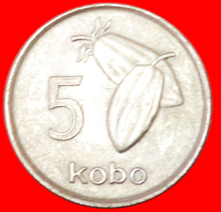  # COCOA: NIGERIA ★ 5 KOBO 1974 MINT LUSTER! LOW START ★ NO RESERVE!   