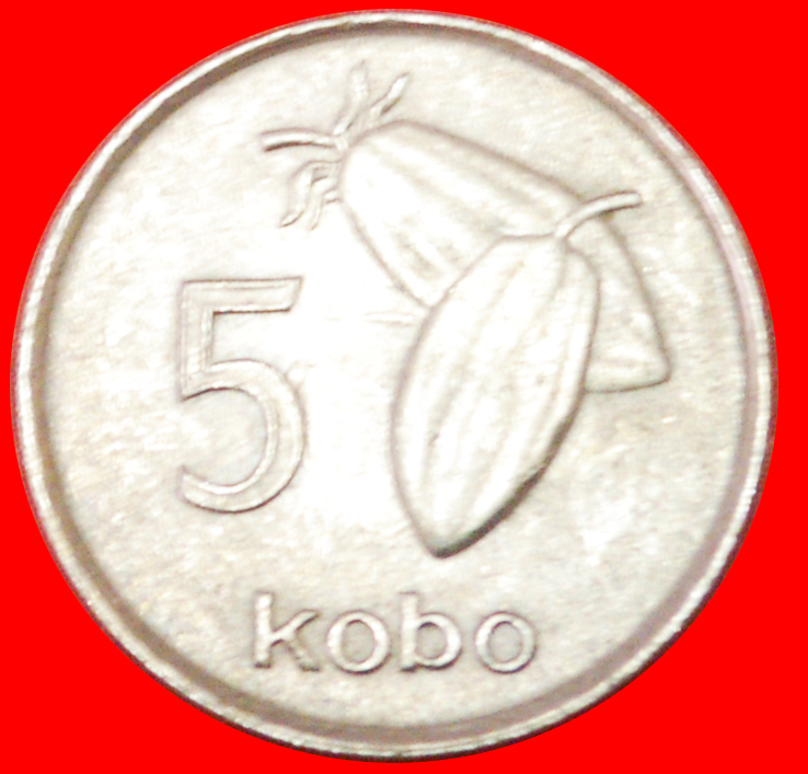 # KAKAO: NIGERIA ★ 5 KOBO 1974 VZGL STEMPELGLANZ! OHNE VORBEHALT!