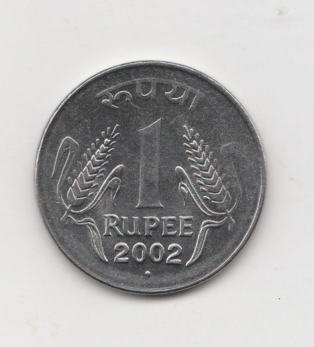  1 Rupee Indien 2002 mit Punkt unter der Jahreszahl (I446)   