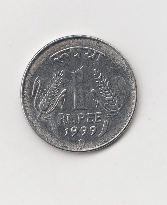  1 Rupee Indien 1999 mit Stern unter der Jahreszahl (I448)   