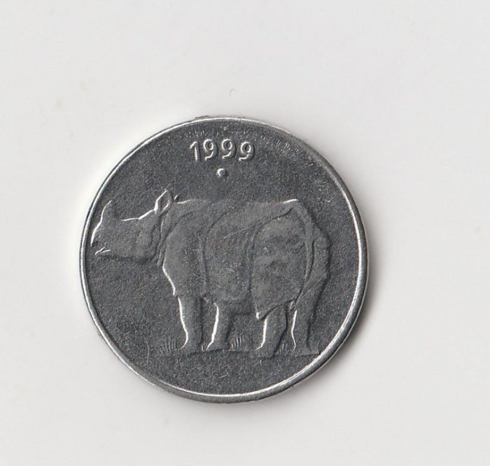 25 Paise Indien 1999 mit Punkt unter der Jahreszahl (I453)