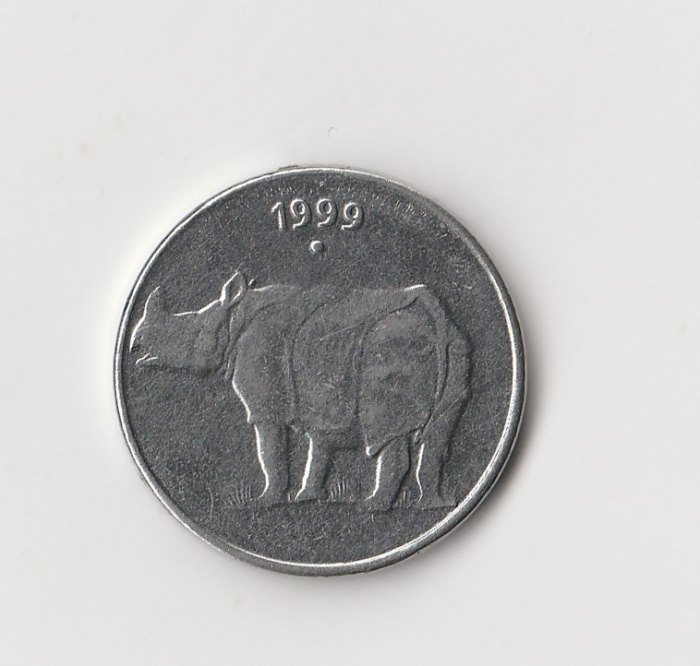  25 Paise Indien 1999  mit Punkt unter der Jahreszahl (I453)   