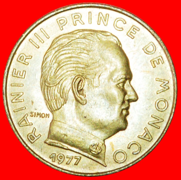  # FRANKREICH (1962-1995): MONACO ★ 20 CENTIMES 1977 VZGL STEMPELGLANZ! OHNE VORBEHALT!   