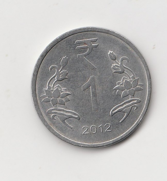  1 Rupee Indien 2012 ohne Münzzeichen (I470)   