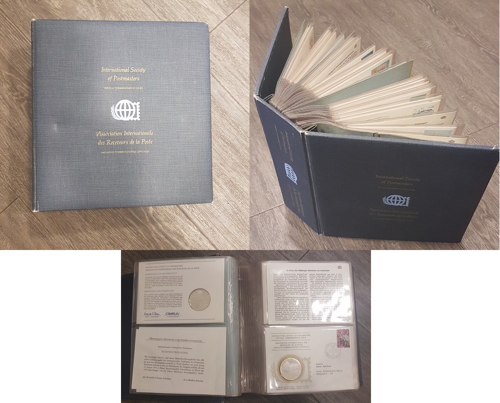  International Society Postmasters, 36 x Silbermedaille   FM-Frankfurt  Feingewicht: ca.666g Silber   