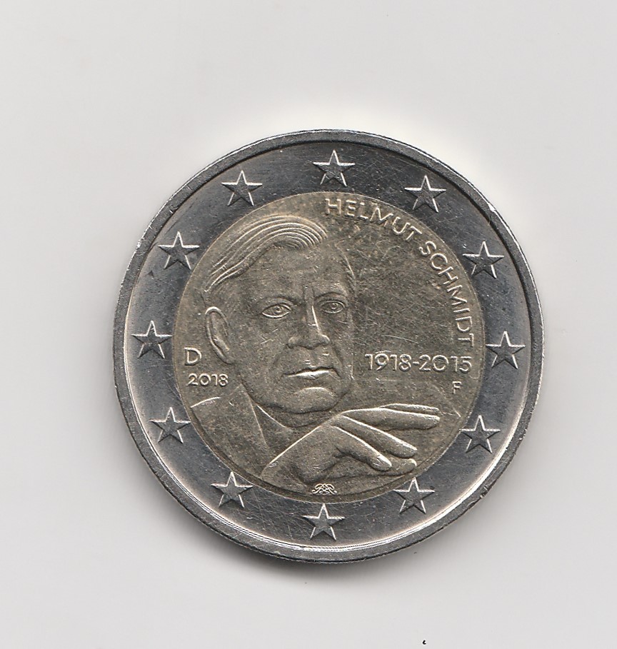 2 Euro Deuschland 2018 F Helmut Schmidt (I484)