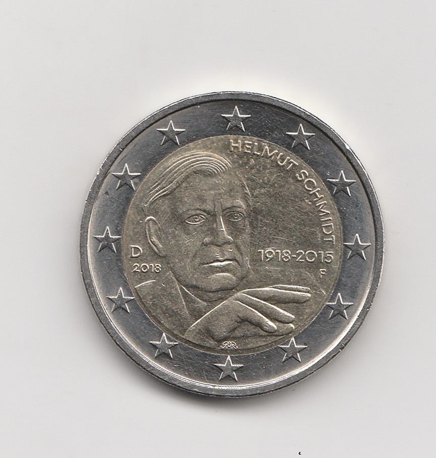  2 Euro Deuschland 2018 F  Helmut Schmidt  (I484)   