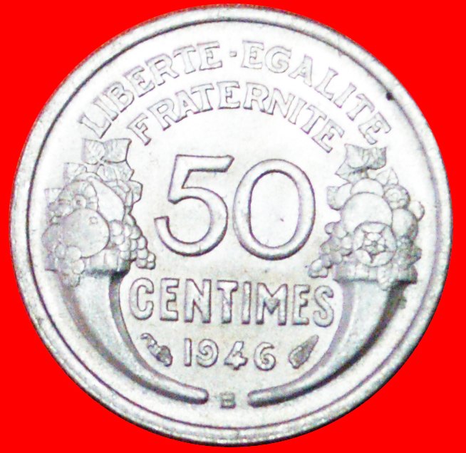  # FÜLLHÖRNER: FRANKREICH ★ 50 CENTIMES 1946B UNGEWÖHNLICH uSTG STEMPELGLANZ! OHNE VORBEHALT!   