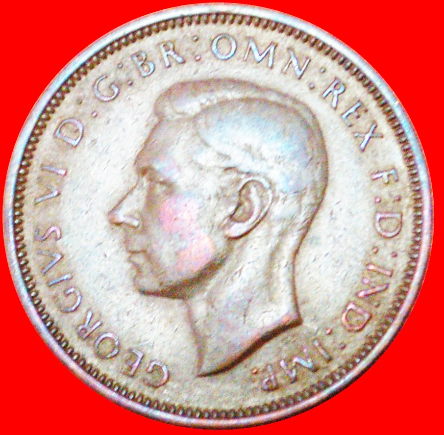  # KRIEGSZEIT (1939-1945): GROSSBRITANNIEN ★ HALF PENNY 1941! GEORG VI. (1937-1952) OHNE VORBEHALT!   