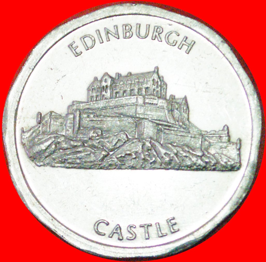  · EDINBURGH CASTLE: GREAT BRITAIN ★ 50 PENCE NATIONAL TRANSPORT TOKEN! LOW START ★ NO RESERVE!   