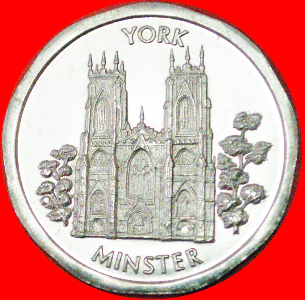  · YORK MINSTER: GROSSBRITANNIEN ★ 50 PENCE NATIONAL TRANSPORT TOKEN! OHNE VORBEHALT!   