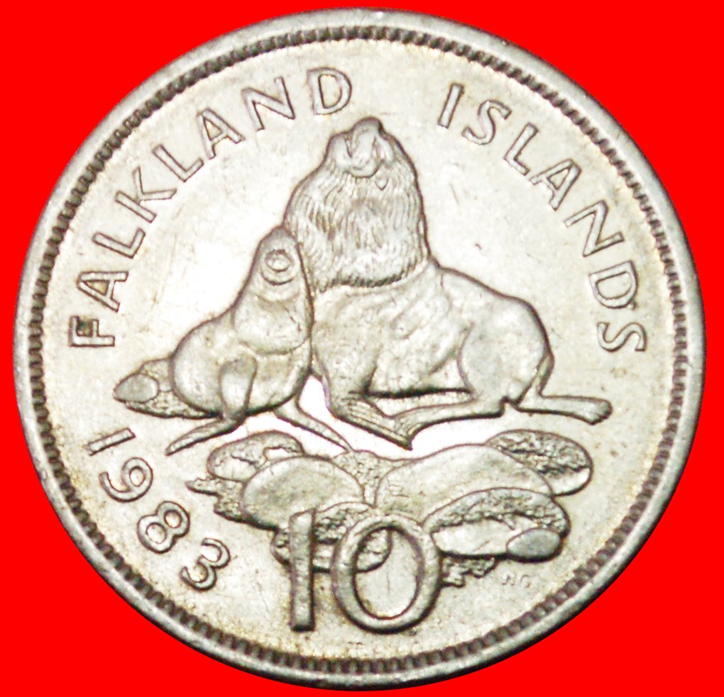  # MÄHNENROBBE (1974-1992): FALKLANDINSELN ★ 10 PENCE 1983! OHNE VORBEHALT!   