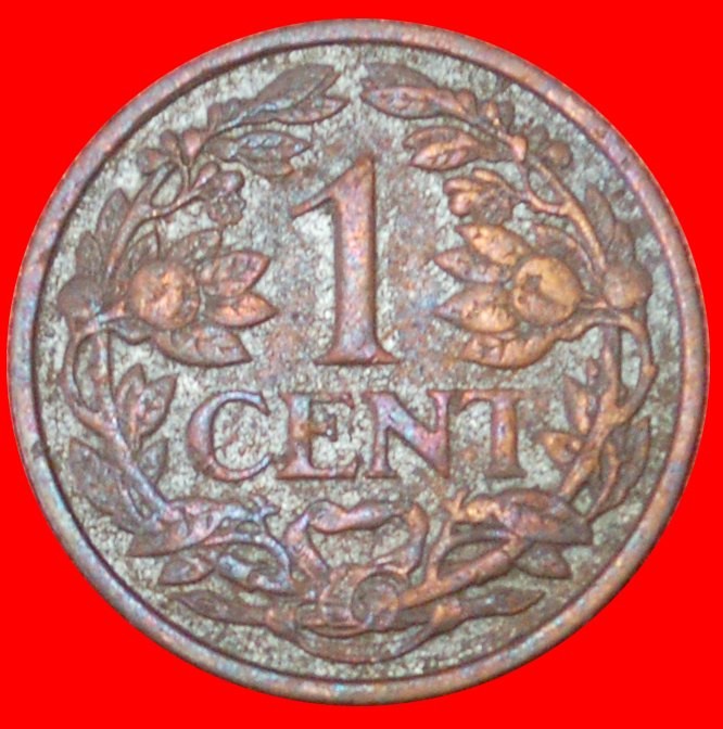  * WUCHERND LÖWE (1913-1931): NIEDERLANDE ★ 1 CENT 1919 SELTEN JAHR! OHNE VORBEHALT!   