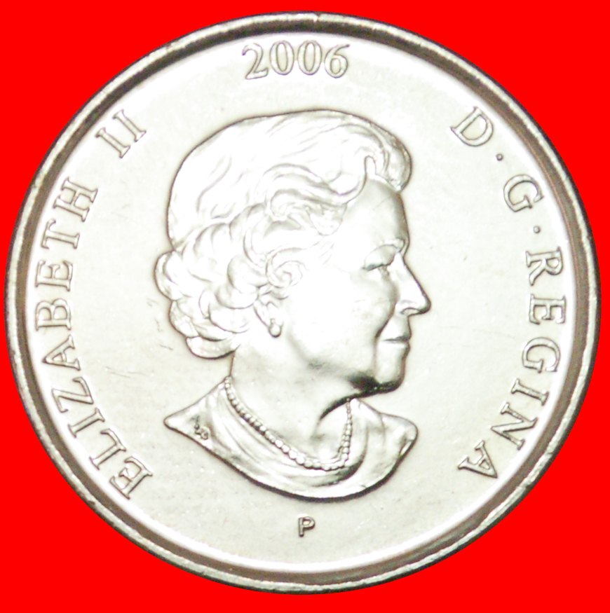  # ANTI-KREBS-FARBBAND: KANADA ★ 25 CENTS 2006 STG STEMPELGLANZ! OHNE VORBEHALT!   