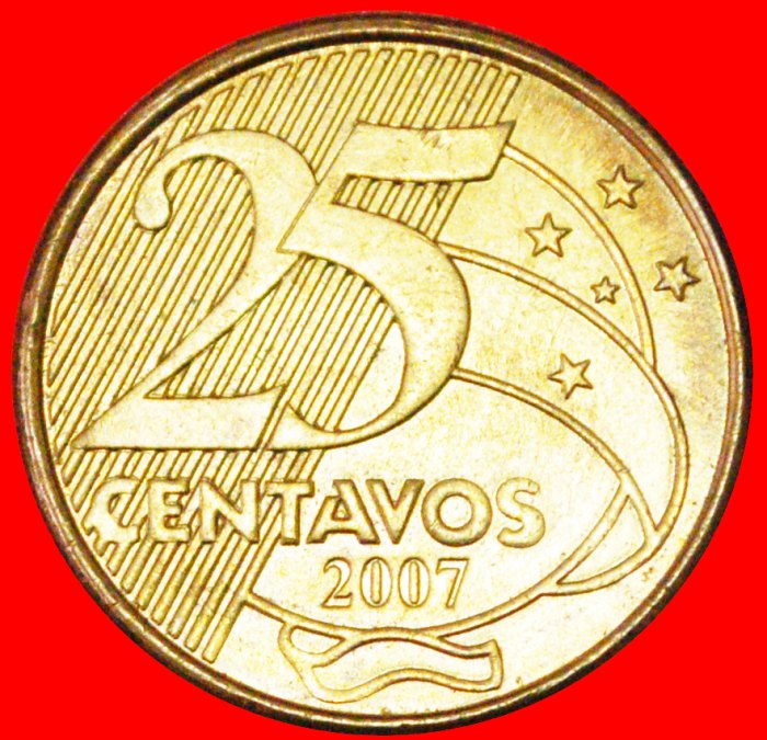  # SÜDKREUZ: BRASILIEN ★ 25 CENTAVOS 2007 VZGL STEMPELGLANZ! OHNE VORBEHALT!   