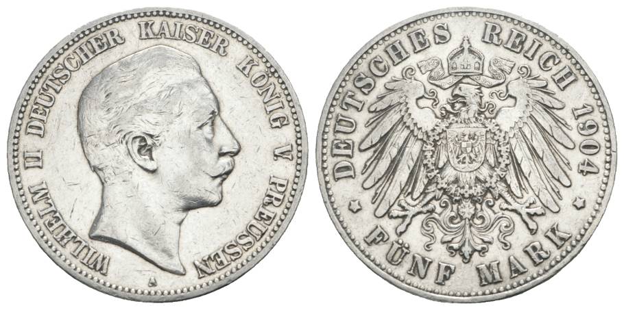  Preußen, 5 Mark 1904   