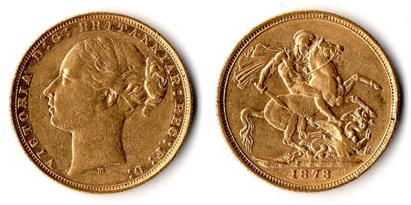 Grossbritannien  Sovereign  1878 MM-Frankfurt Feingold: 7,32g Victoria 1837-1901  