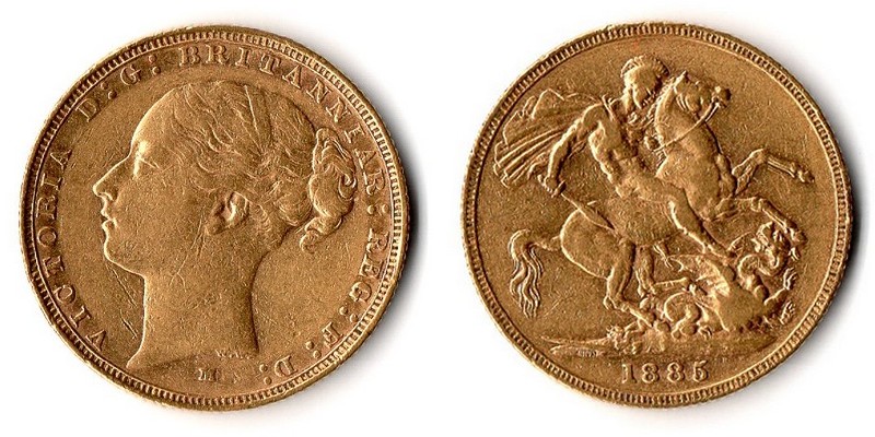 Grossbritannien  Sovereign  1885 M MM-Frankfurt Feingold: 7,32g   