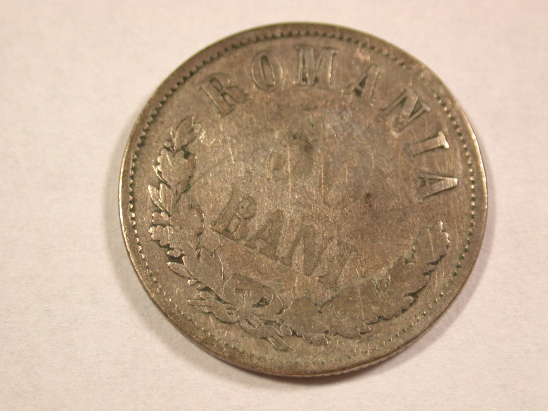 C05 Rumänien 50 Bani 1873 in f. schön Silber Originalbilder