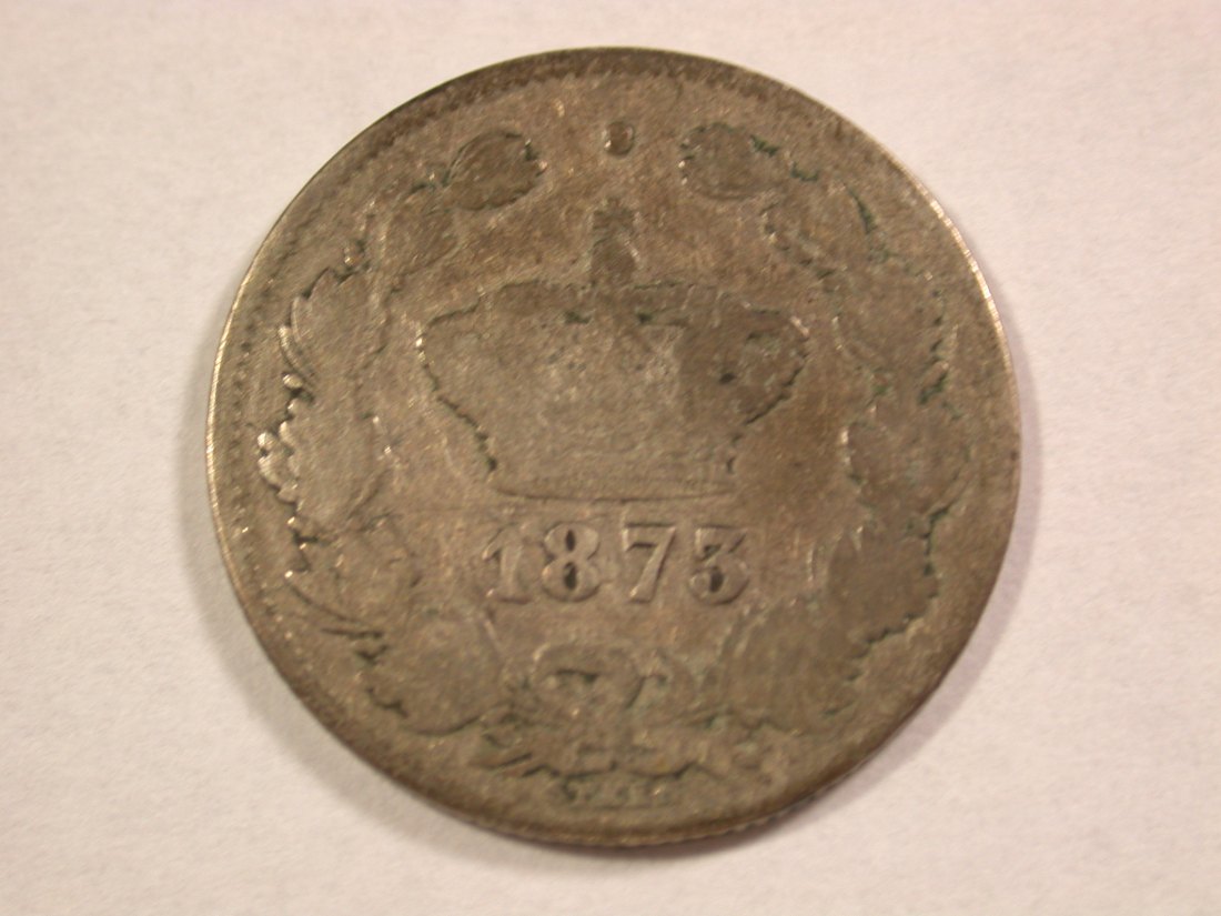  C05 Rumänien 50 Bani 1873 in f. schön Silber  Originalbilder   