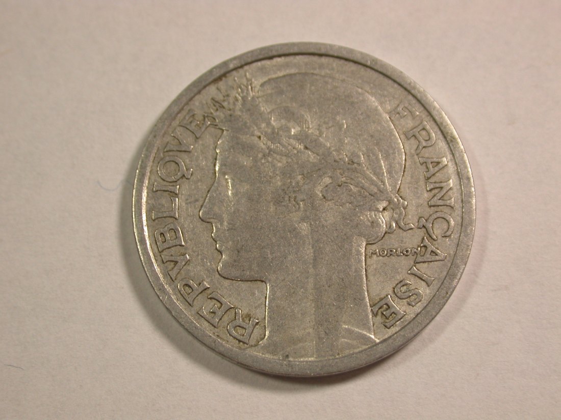  C05 Frankreich 2 Franc 1947 Morlon in sehr schön Originalbilder   