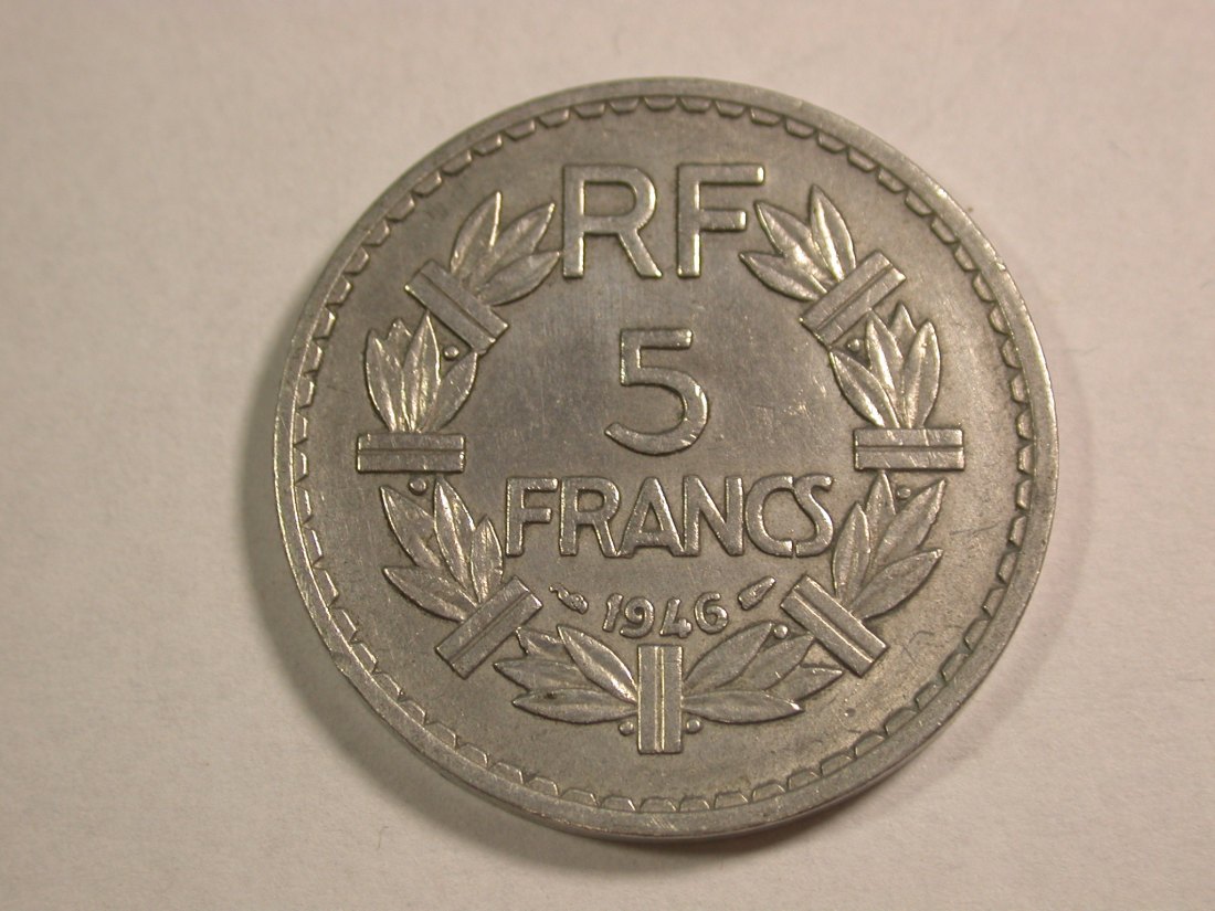  C05 Frankreich 5 Franc 1946 in ss-vz  Originalbilder   