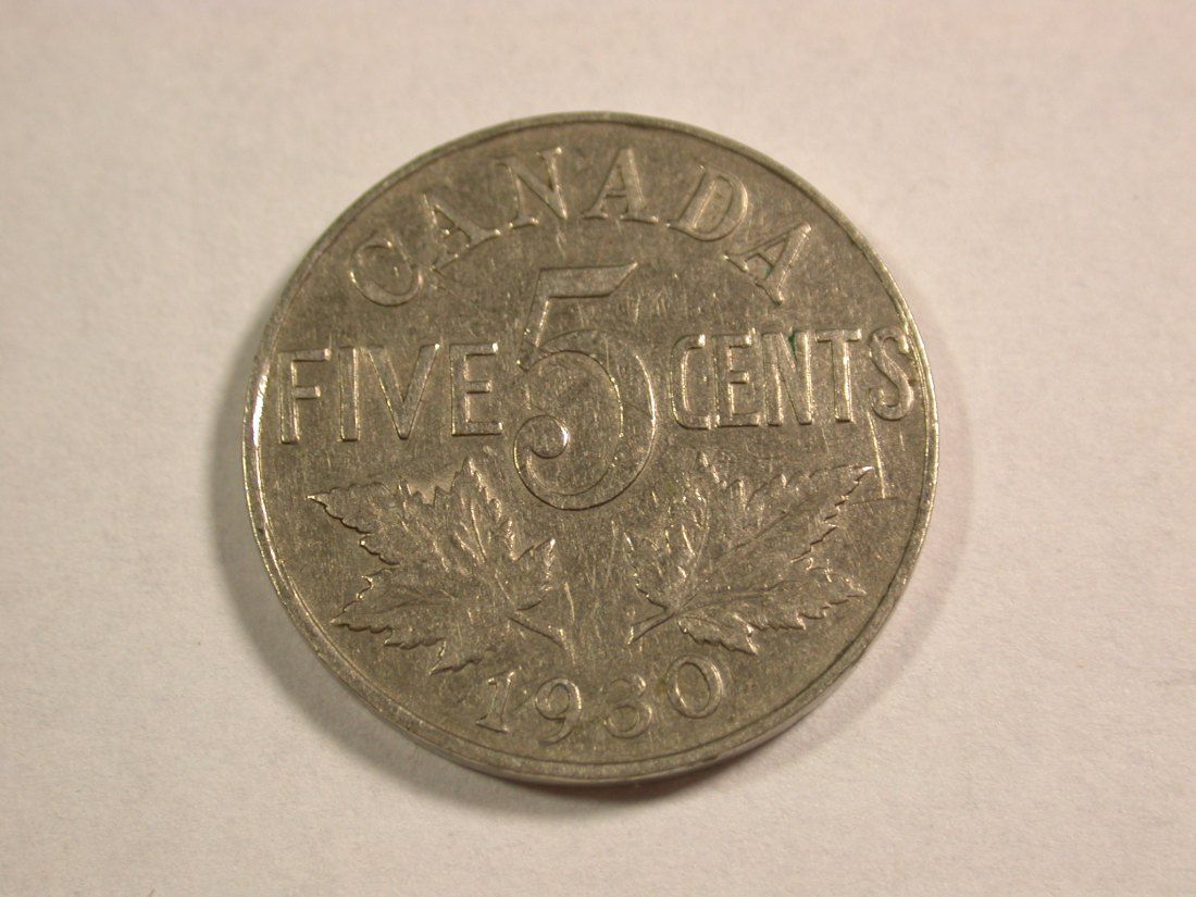  C05 Kanada 5 Cent 1930 ss+ Originalbilder   