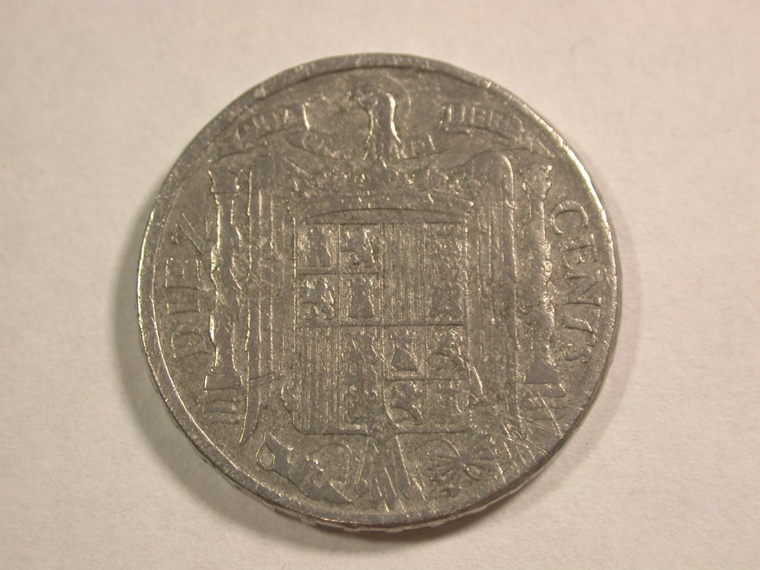  C05 Spanien 10 Centimos 1953 in ss/ss+ Originalbilder   