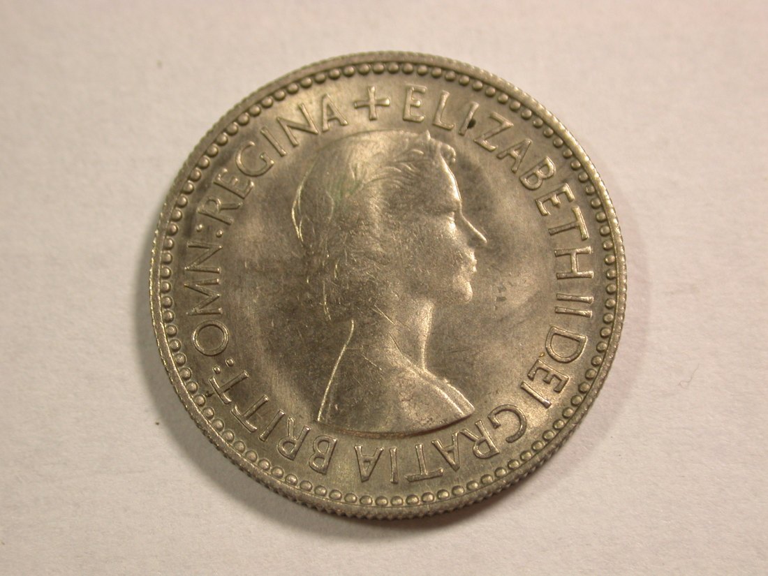  C05 Großbritannien 6 Pence 1953 in f.st/ST look  Originalbilder   