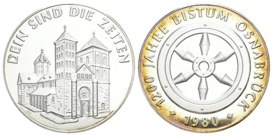  Osnabrück, Medaille 1980; AG: 25,45 g, Ø 40 mm   