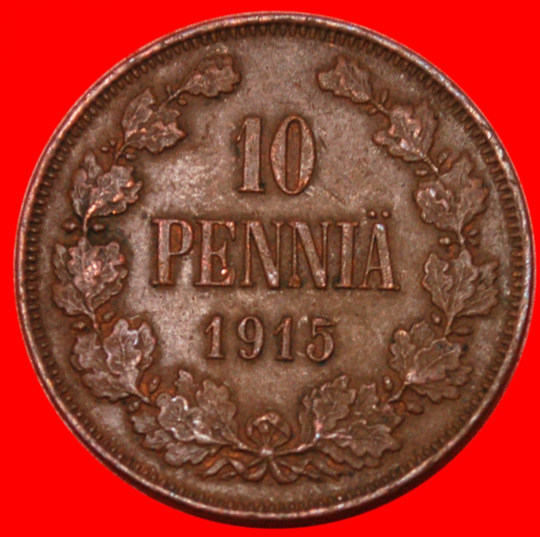  * NIKOLAUS II. (1894-1917): FINNLAND (russland, künftig die UdSSR) ★ 10 PFENNIG 1915 OHNE VORBEHALT!   