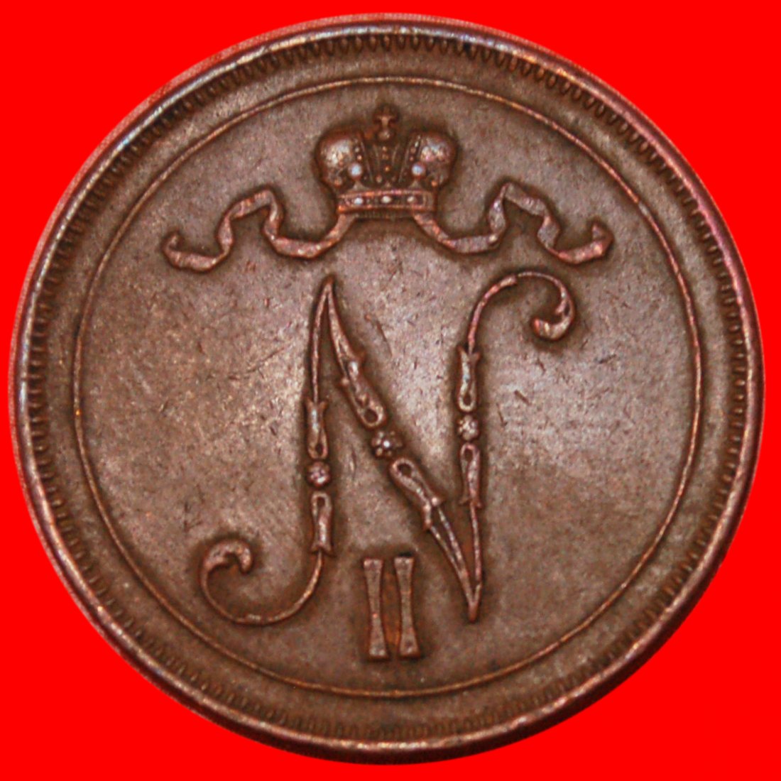  * NIKOLAUS II. (1894-1917): FINNLAND (russland, künftig die UdSSR) ★ 10 PFENNIG 1915 OHNE VORBEHALT!   