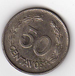 Ecuador  50 Centavos 1977 