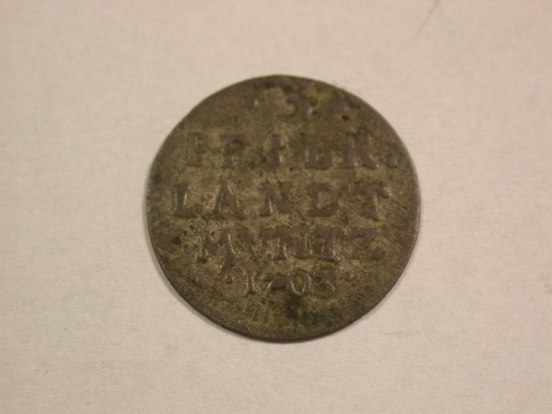 C06 Preussen 3 Pfennig 1703 CS in ss R! Originalbilder