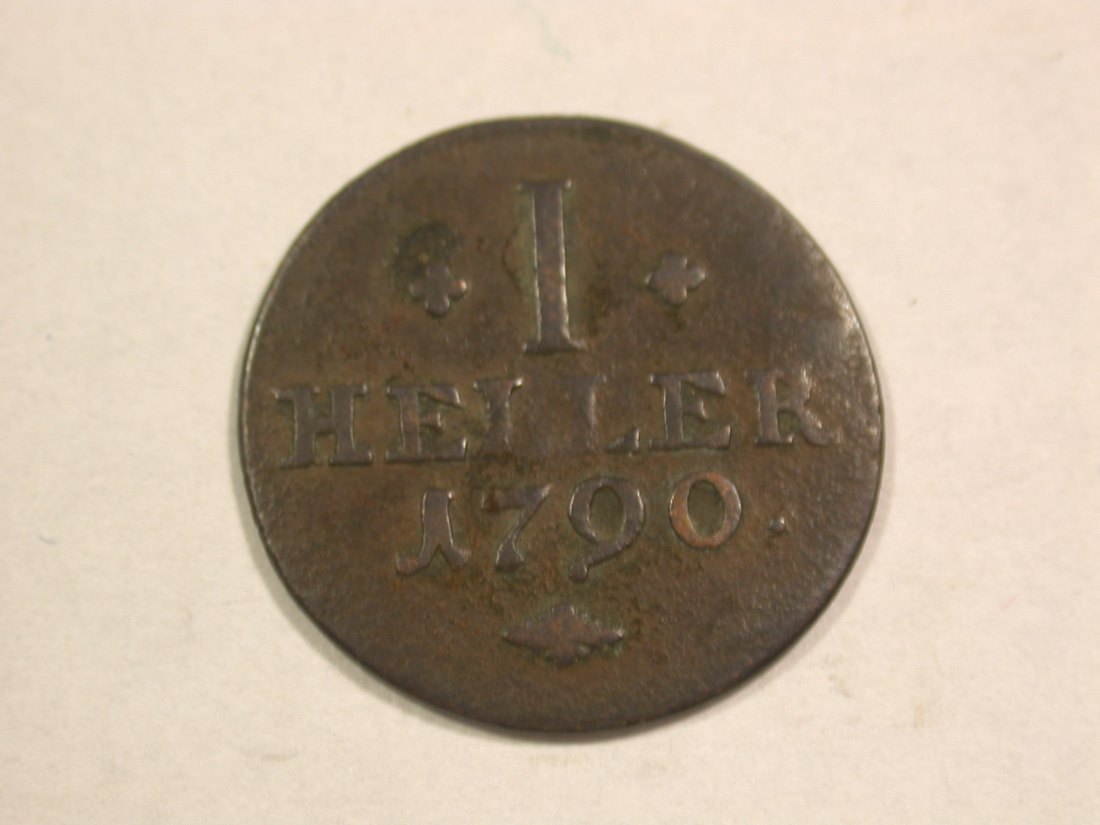 C06 Hessen Kassel 1 Heller 1790 in s-ss Originalbilder