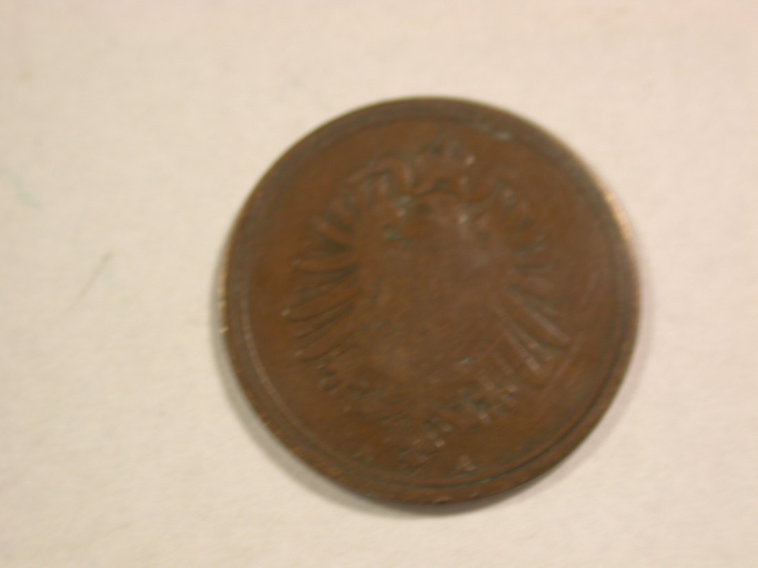  C06 KR 1 Pfennig 1889 A in f.s/ss Druckstelle  Originalbilder   