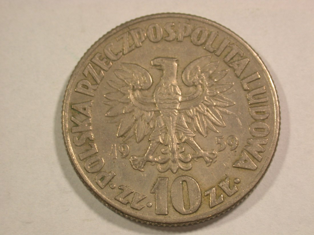  C06 10 Zloty Kopernikus 1959 in ss+   Originalbilder   