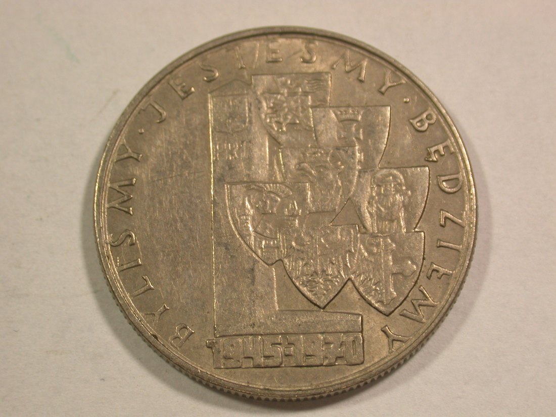 C06 10 Zloty 25 Jahre Westgebiete 1970 in ss-vz Originalbilder