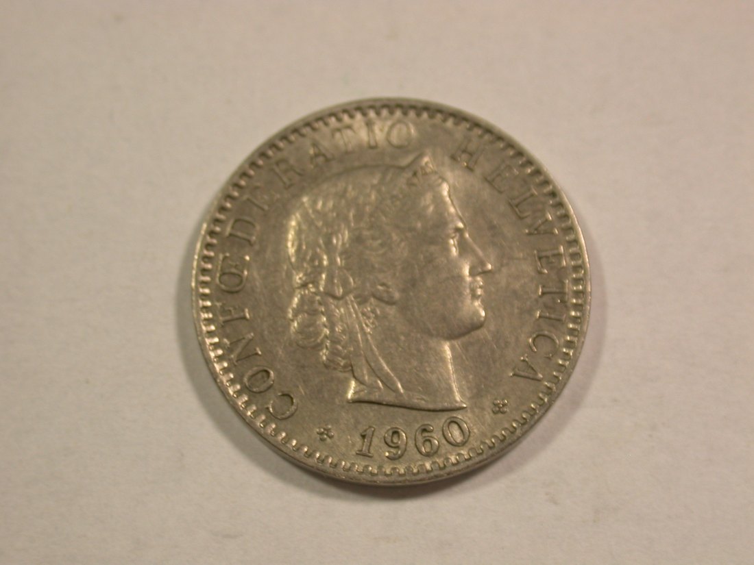 C06 Schweiz 20 Rappen 1960 in vz+/vz-st Originalbilder