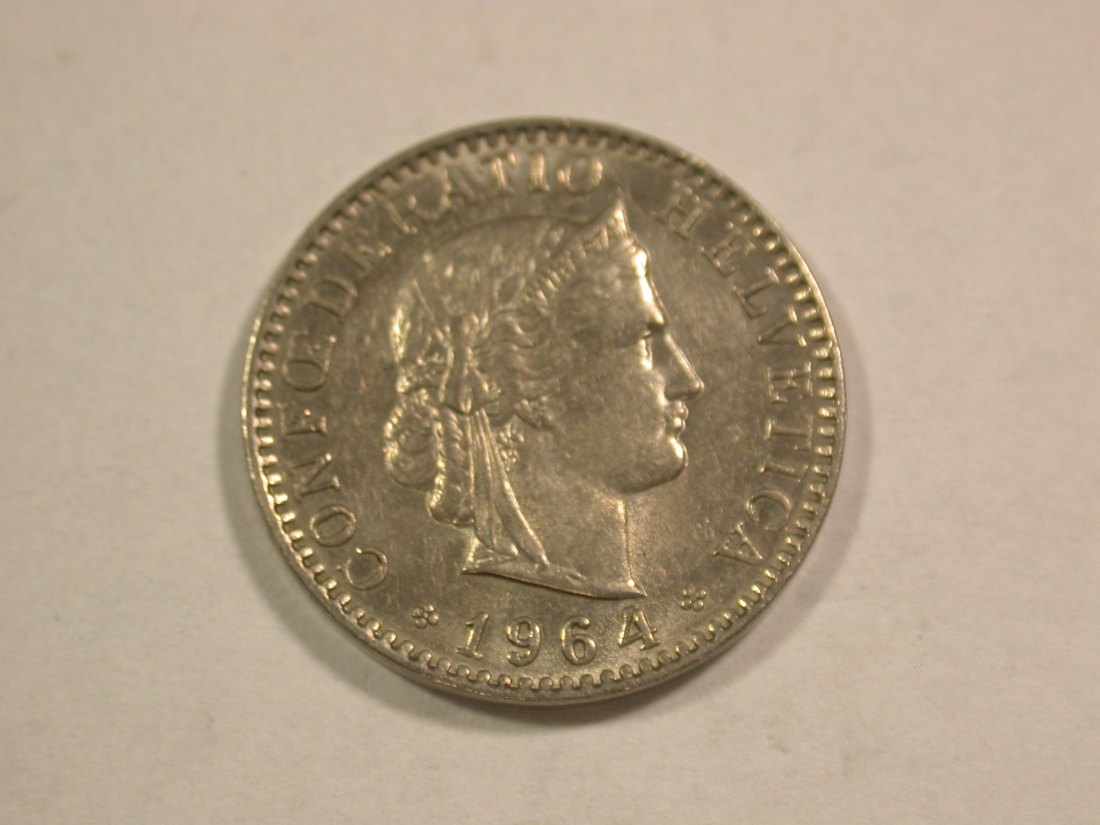 C06 Schweiz 20 Rappen 1964 in vz-st Originalbilder