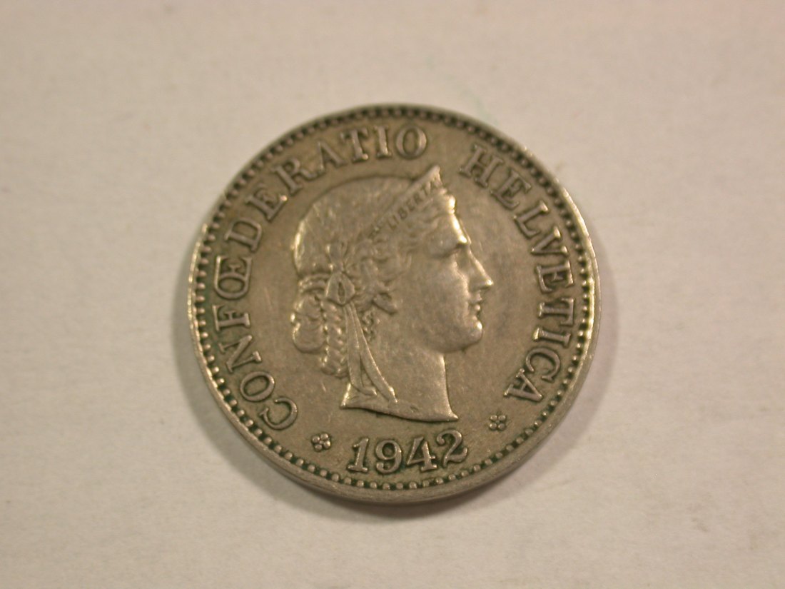 C06 Schweiz 10 Rappen 1942 in ss/ss+ Originalbilder