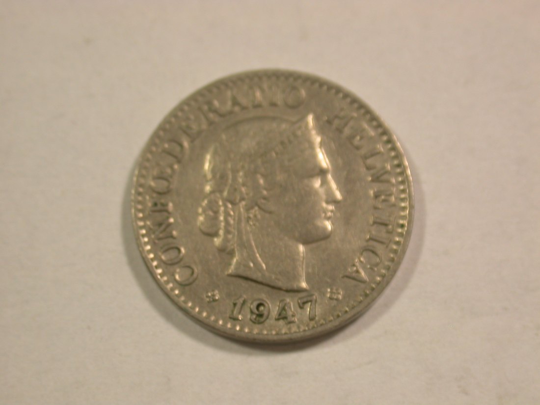 C06 Schweiz 10 Rappen 1947 in ss/ss+ Originalbilder